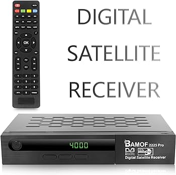Bamof 2225 PRO Receptor satelit Receptor digital prin satelit (HDTV, DVB-S / DVB-S2, HDMI, SCART, 2X USB, Full HD 1080p) [Preprogramat pentru Astra, Hotbird și Türksat] + cablu HDMI