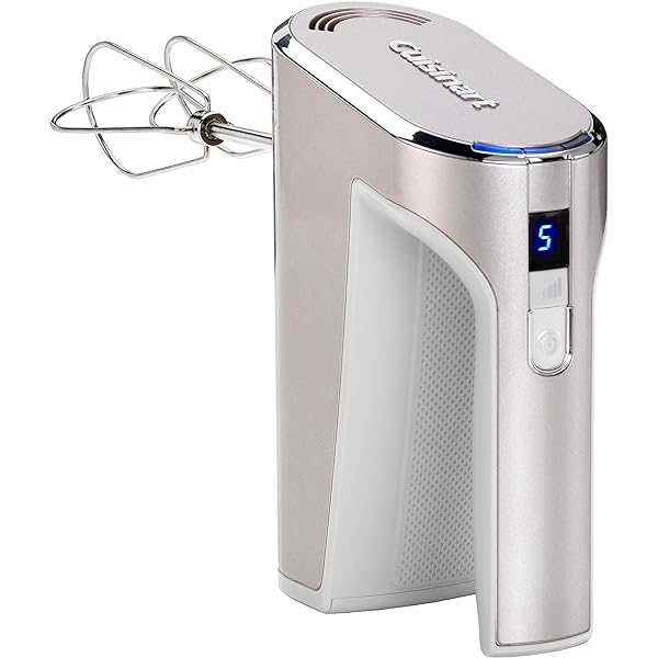 Blender de mână fără fir Cuisinart cu atașament pentru blender, tel și bol pentru amestecare cu o capacitate de 250 ml, blender cu 30 de minute de viață a bateriei, argintiu, RHB100E