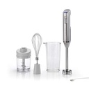 Blender de mână fără fir Cuisinart cu atașament pentru blender, tel și bol pentru amestecare cu o capacitate de 250 ml, blender cu 30 de minute de viață a bateriei, argintiu, RHB100E