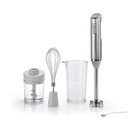 Blender de mână fără fir Cuisinart cu atașament pentru blender, tel și bol pentru amestecare cu o capacitate de 250 ml, blender cu 30 de minute de viață a bateriei, argintiu, RHB100E
