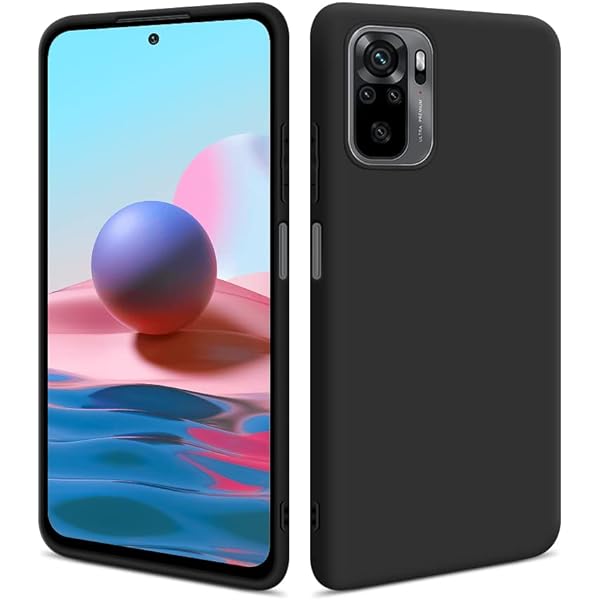 Cresee compatibil cu husa Xiaomi Redmi Note 10 4G / Note 10S, husă din silicon pentru telefon mobil cu [protecția camerei] [interior din fibră] husă de protecție subțire anti-zgârieturi husă rezistentă la șocuri, neagră