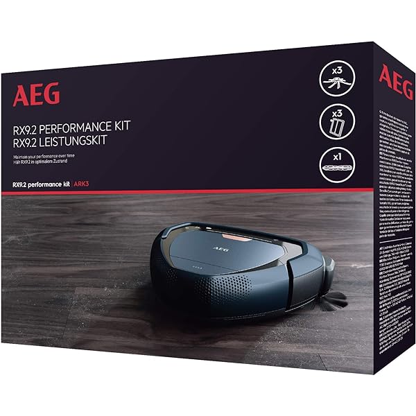 Kit Electrolux ERK3 Performance pentru robotul aspirator PUREi9.2 (1 rolă de perie pentru diverse podele, 3 filtre XXL (captură particule precum alergeni și polen), 3 perii laterale pentru performanțe optime de aspirare, negru)