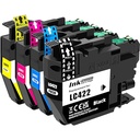 Pachet de cartușe Greenjob LC422XL compatibile cu cartușe de imprimantă Brother LC422 LC-422XL LC-422XLVAL Pachet multiplu pentru Brother MFC-J5340DW MFC-J5345DW MFC-J5740DW MFC-J6540DW MFC-J6940DW (Pachet de