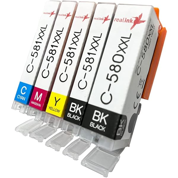 Happy Printer 10 cartușe XL compatibile cu Canon PGI 580 CLI 581 potrivite pentru Pixma TR7500 TR7550 TR8550 TS6100 TS6150 TS6151 TS6250 TS6251 TS6350 TS6351 TS705 TS95540c TS95540c