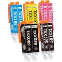 Compatibil LCL CLI-581 CLI-581XL CLI-581XXL 1999C001 12,5 ml (2 Photo Bule) Înlocuire pentru imprimante Canon Pixma TS8150 TS8151 TS8152 TS9150 TS9155 TS8350 TS8251 TS82521 TS82521