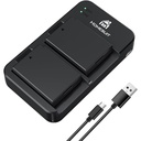 Baterie de schimb Lachy LP-E10 din 2 piese 1200mAh cu încărcător dublu LED Smart pentru Canon EOS 1100D 1200D 1300D 1500D 3000D 4000D, EOS Rebel T3 T5 T6 T7 T100, Kiss X50, X70, X790