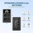 Baterie de schimb Lachy LP-E10 din 2 piese 1200mAh cu încărcător dublu LED Smart pentru Canon EOS 1100D 1200D 1300D 1500D 3000D 4000D, EOS Rebel T3 T5 T6 T7 T100, Kiss X50, X70, X790