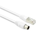 Cablu Metronic RJ45 / TV coaxial 9,52 mm tată la tată 2 m - 395285