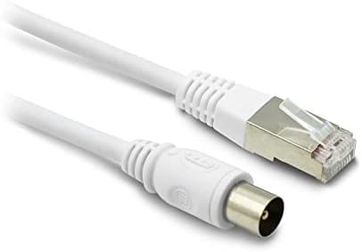 Cablu Metronic RJ45 / TV coaxial 9,52 mm tată la tată 2 m - 395285