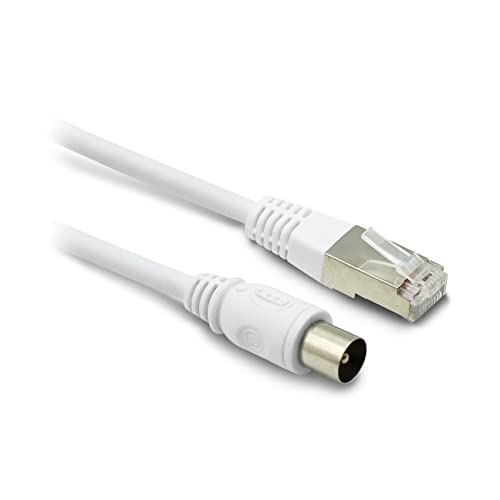 Cablu Metronic RJ45 / TV coaxial 9,52 mm tată la tată 2 m - 395285