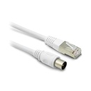 Cablu Metronic RJ45 / TV coaxial 9,52 mm tată la tată 2 m - 395285
