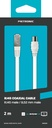 Cablu Metronic RJ45 / TV coaxial 9,52 mm tată la tată 2 m - 395285