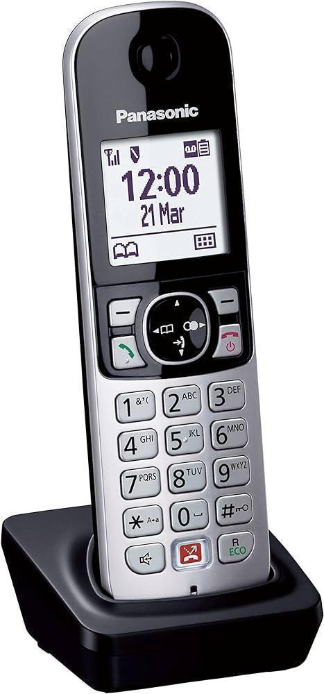 Telefon digital fără fir Panasonic KX-TGA685 (blocare automată a apelurilor, mâini libere, mod Nu deranja, diverse tonuri de apel, agendă, monitor pentru bebeluși), negru