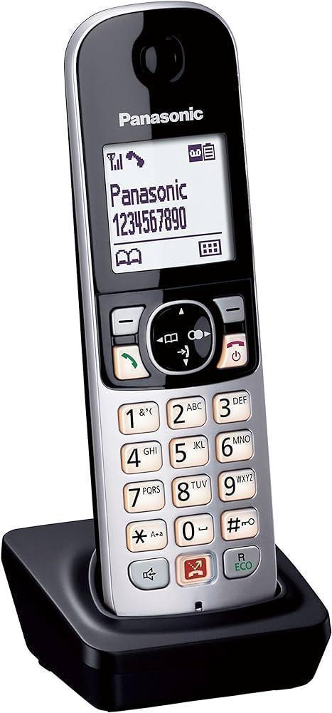 Telefon digital fără fir Panasonic KX-TGA685 (blocare automată a apelurilor, mâini libere, mod Nu deranja, diverse tonuri de apel, agendă, monitor pentru bebeluși), negru