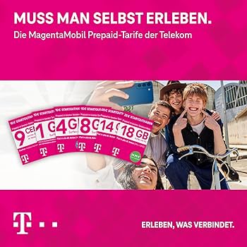 Cartelă SIM Telekom MagentaMobil Prepaid Basic | 9ct pe minut/SMS către toate rețelele germane | 10 EUR credit de pornire | Fără obligații contractuale controlez total costurile