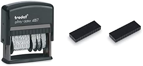 Tampă de schimb Trodat 6/4817 pentru Printy 4917, 4813, 4817, 4812 și 48313 - cerneală de ștampilă neagră, pachet de 2, 694651