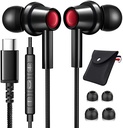 Căști USB C pentru Samsung Galaxy S23 Ultra S22 S21 FE S20 A53 A54 cu microfon în ureche cu căști cu cablu Căști tip C pentru iPad Pro 2022 iPad Air 5/4/Mini 6, Pixel 7