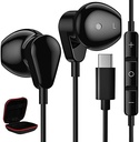Căști USB C pentru Samsung Galaxy S23 Ultra S22 S21 FE S20 A53 A54 cu microfon în ureche cu căști cu cablu Căști tip C pentru iPad Pro 2022 iPad Air 5/4/Mini 6, Pixel 7