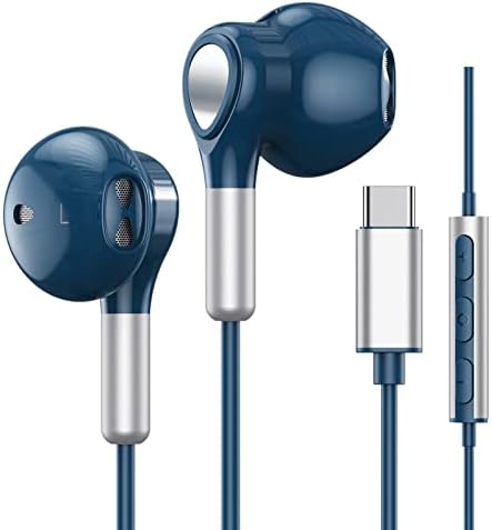 Căști USB C pentru Samsung Galaxy S23 Ultra S22 S21 FE S20 A53 A54 cu microfon în ureche cu căști cu cablu Căști tip C pentru iPad Pro 2022 iPad Air 5/4/Mini 6, Pixel 7