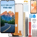 Ecran YHX-OU 6,5" pentru Samsung Galaxy A12 SM-A125F A125M A125U Ecran LCD Ecran tactil Ecran de înlocuire cu instrumente + Film de protecție A12 (negru + cadru)