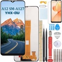 Ecran YHX-OU 6,5" pentru Samsung Galaxy A12 SM-A125F A125M A125U Ecran LCD Ecran tactil Ecran de înlocuire cu instrumente + Film de protecție A12 (negru + cadru)