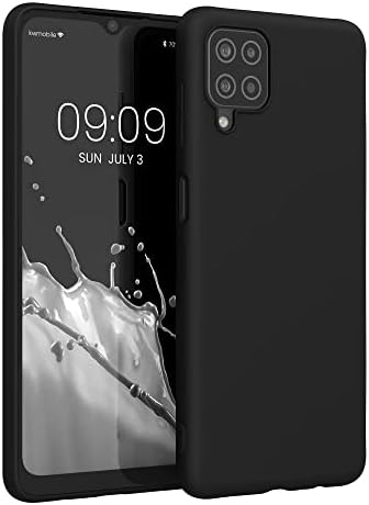 husa kwmobile compatibila cu husa Samsung Galaxy A12 - carcasa moale din silicon TPU - husa potrivita pentru incarcare wireless - albastru mare