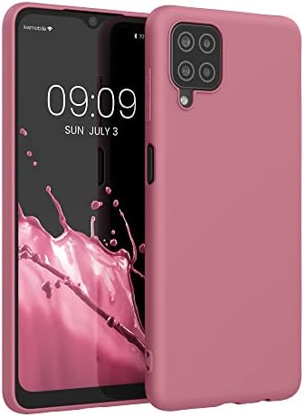 husa kwmobile compatibila cu husa Samsung Galaxy A12 - carcasa moale din silicon TPU - husa potrivita pentru incarcare wireless - albastru mare