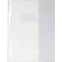 Clairefontaine 73000C - coperta brosura / protector brosura / coperta brosura Calligraphe Cristalux 17x22 cm, suport eticheta, din PVC transparent si rezistent, neted, incolor, 1 bucata