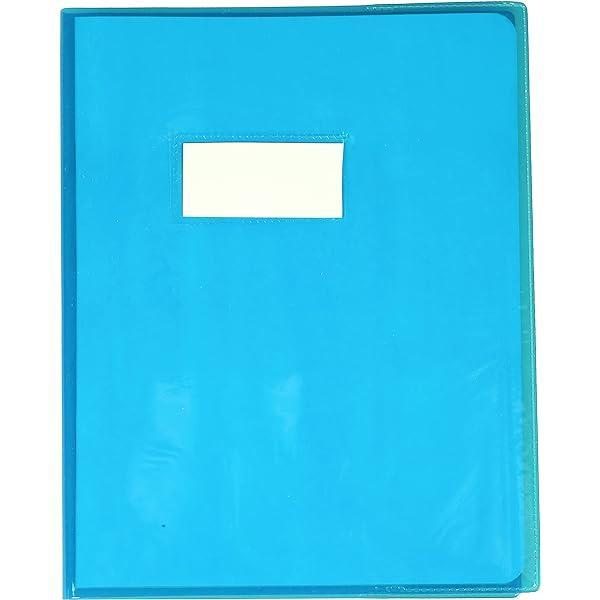 Clairefontaine 73000C - coperta brosura / protector brosura / coperta brosura Calligraphe Cristalux 17x22 cm, suport eticheta, din PVC transparent si rezistent, neted, incolor, 1 bucata