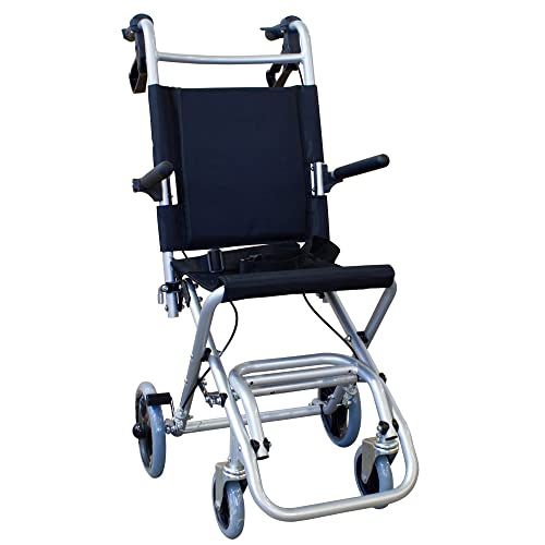 Mobiclinic, Scaun rulant Transit, Neptun, Aluminiu, Pliabil, Frână pe pârghii, Marca spaniolă, Suport pentru picioare, Cotiere pliabile, Ușor, Centura de siguranță, Ergonomic