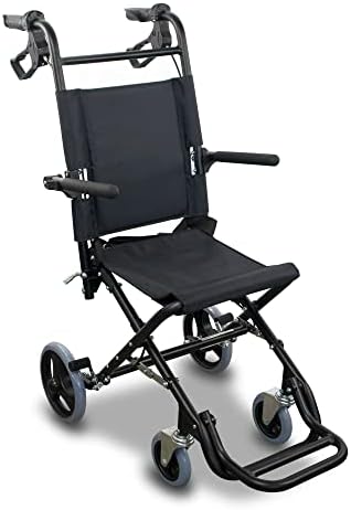 Mobiclinic, Scaun rulant Transit, Neptun, Aluminiu, Pliabil, Frână pe pârghii, Marca spaniolă, Suport pentru picioare, Cotiere pliabile, Ușor, Centura de siguranță, Ergonomic