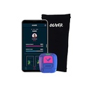 Oliver OLI GPS Soccer Tracker-Shin Guard Covers-App iOS și Android pentru a juca mai bine și a preveni rănile Fußball, blau, Klein