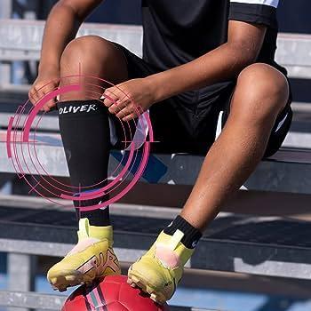 Oliver OLI GPS Soccer Tracker-Shin Guard Covers-App iOS și Android pentru a juca mai bine și a preveni rănile Fußball, blau, Klein