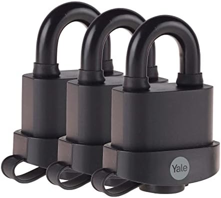Yale - Y220B/51/118/1 Lacăt rezistent la intemperii de 51 mm de înaltă securitate - Catena de oțel deschisă - 3 chei