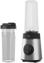 Mixer AEG MiniMixer SB 2700 / motor 0,4 CP / 23.000 rpm / 2 sticle Tritan rezistente la rupere de 600 ml / pachet de gheață / cuțit cu 4 lame / buton puls / oțel inoxidabil periat / Exclusiv Amazon