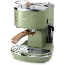 De'Longhi Icona Vintage ECOV 311.GR - espressor portafiltru cu aspect retro, espressor cu spumant manual de lapte, pentru cafea praf sau tampon ESE, rezervor apa 1,4 l, verde