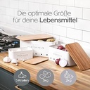 Cutie de depozitare pentru cartofi Homety [Set de 3] - Bucătărie decorativă - Modul ideal pentru depozitarea cepei, depozitarea cartofilor și depozitarea usturoiului (alb)