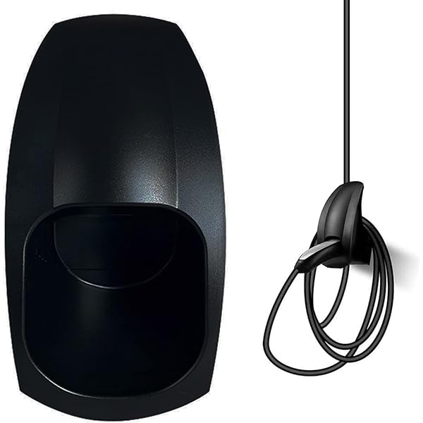 Suport cablu de încărcare Powerwerk Wallbox tip 2 Mediu | Suport de perete pentru mașină electrică cu priză IEC 62196-2 | Suport tip 2 | Suport ABS tip 2 EV de perete