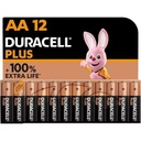 Baterii Duracell Plus AA (pachet de 12) - baterii alcaline 1,5 V - durată de viață suplimentară de până la 100% - fiabilitate pentru dispozitivele de zi cu zi - 0% plastic - stocare 10 ani - LR6 MN1500