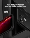 Husă transparentă MobNano Ultra Hybrid pentru husă iPhone X, husă iPhone XS, husă iPhone 10 Husă antișoc Husă transparentă pentru telefon mobil cu protecție împotriva șocurilor Husă din silicon pentru iPhone XS X - neagră