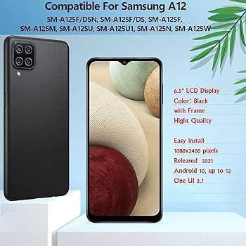 Ecran YHX-OU 6,5" pentru Samsung Galaxy A12 SM-A125F A125M A125U Ecran LCD Ecran tactil Ecran de înlocuire cu instrumente + Film de protecție A12 (negru + cadru)