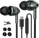 Căști USB C pentru Samsung Galaxy S23 Ultra S22 S21 FE S20 A53 A54 cu microfon în ureche cu căști cu cablu Căști tip C pentru iPad Pro 2022 iPad Air 5/4/Mini 6, Pixel 7