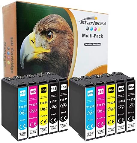 Tinnee Pachet de 9 cartușe multipack 16XL compatibile cu cartușe Epson 16 XL Epson 16XL Cartușe Epson wf 2760 pentru Workforce WF-2630 WF-2760 WF-2750 WF-2660 WF-2650 WF-25400 WF-25400 WF-25400