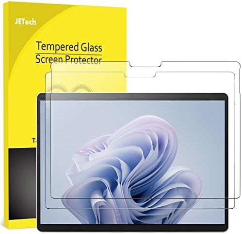 Protector de ecran JETech pentru Surface Pro 7 Plus/Surface Pro 7 12,3 inchi, protectie de ecran din sticla blindata 9H, suport Surface Pen, HD Clear, pachet de 2