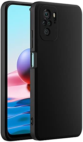 Cresee compatibil cu husa Xiaomi Redmi Note 10 4G / Note 10S, husă din silicon pentru telefon mobil cu [protecția camerei] [interior din fibră] husă de protecție subțire anti-zgârieturi husă rezistentă la șocuri, neagră