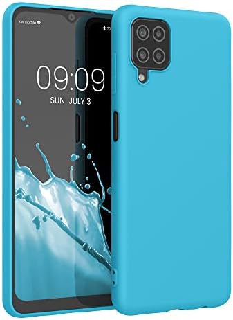 husa kwmobile compatibila cu husa Samsung Galaxy A12 - carcasa moale din silicon TPU - husa potrivita pentru incarcare wireless - albastru mare