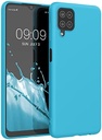 husa kwmobile compatibila cu husa Samsung Galaxy A12 - carcasa moale din silicon TPU - husa potrivita pentru incarcare wireless - albastru mare