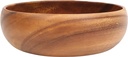 Premier Housewares Bol de salată din lemn de salcâm Bol de salată mare sculptat manual, 26 x 26 x 8 cm