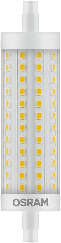 Lanternă LED reglabilă OSRAM cu bază R7s, tub LED de 16 W, înlocuitor pentru bec de 125 W, alb cald (2700K) [Clasa de energie E]