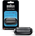 Cap de ras Braun Series 5, aparat de ras electric, piesa de ras de schimb compatibila cu aparatele de ras pentru barbati Seria 5 si 6 (modele din 2020), 53B, negru, pachet de 1